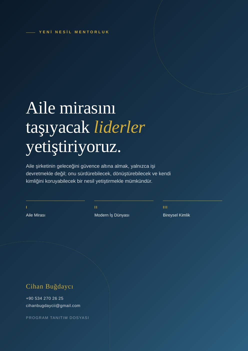 Yeni Nesil Mentorlük programı kapak sayfası